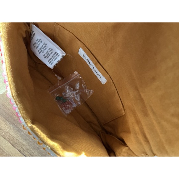 NWT Anthropologie Beaded Purse Multicolor Color Block Shoulder Bag Boho Spring - Picture 8 of 8